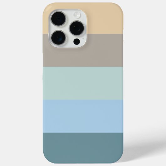 Vijf kleurencombinaties - Blauw bruin en beige tur Case-Mate iPhone Case (Achterkant)