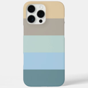 Vijf kleurencombinaties - Blauw bruin en beige tur iPhone 16 Pro Max Hoesje