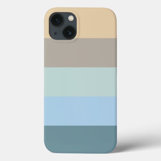 Vijf kleurencombinaties - Blauw bruin en beige tur Case-Mate iPhone Case (Achterkant)