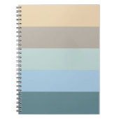 Vijf kleurencombinaties - Blauw bruin en beige tur Notitieboek (Voorkant)