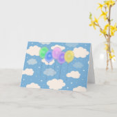 Vijf kleurrijke ballonnen op zaterdag Kaart (Gele Bloem)