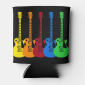 Vijf kleurrijke elektrische gitaren blikjeskoeler (Voorkant)