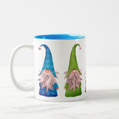 Vijf kleurrijke Holiday Gnome Tweekleurige Koffiemok (Links)