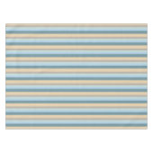 Vijf kleurstrepenblauw bruin en beige turquoise tafelkleed (Voorkant (Horizontaal))