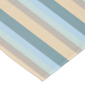 Vijf kleurstrepenblauw bruin en beige turquoise tafelkleed (Gekanteld)