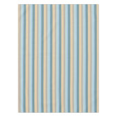 Vijf kleurstrepenblauw bruin en beige turquoise tafelkleed (Voorkant)