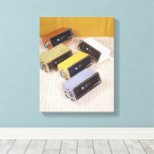 Vijf klokken canvas afdruk (Insitu (Houten vloer))