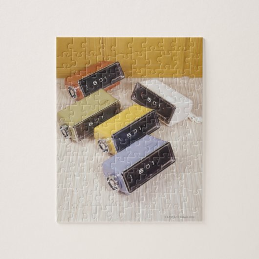 Vijf klokken legpuzzel (Verticaal)