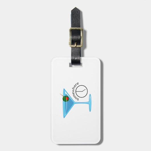 VIJF KLOKKEN OP EEN ANDERE MANIER BAGAGELABEL (Voorkant verticaal)