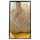 Vijf knoflookstrips en een knoflooktrug klein cadeauzakje (Voorkant)