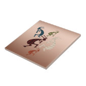Vijf Kokopelli Tegeltje (Zijkant)