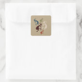Vijf Kokopelli Vierkante Sticker (Tas)