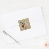 Vijf Kokopelli Vierkante Sticker (Envelop)