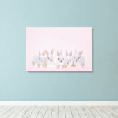 Vijf konijnen canvas afdruk (Insitu (Houten vloer))