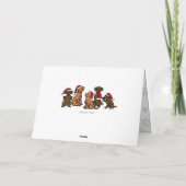 Vijf Labradors Kerst  Kerstkaart Feestdagen Kaart (Achterkant)