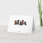 Vijf Labradors Kerstmis  Feestdagen Kaart (Achterkant)