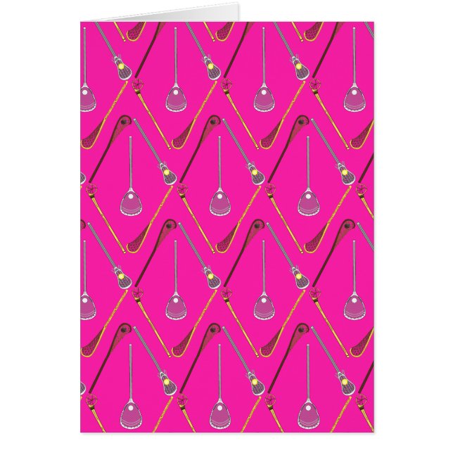 Vijf Lacrosse Sticks Roze (Voorkant)