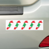 VIJF Libanese vlaggenkaart Bumpersticker (Op auto)