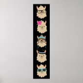 Vijf Llamas Funny Poster (Voorkant)