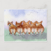 Vijf lopen samen weg... briefkaart (Voorkant)