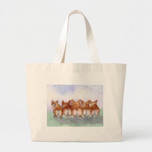 Vijf lopen samen weg... grote tote bag (Voorkant)