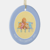 Vijf luide en kleurrijke Beren op stoelen Keramisch Ornament (Rechts)