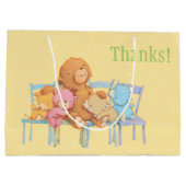 Vijf luide en kleurrijke Beren op stoelen Large Cadeautasje (Achterkant)