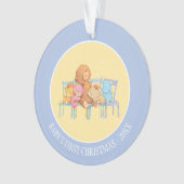 Vijf luide en kleurrijke Beren op stoelen Ornament (voorkant)