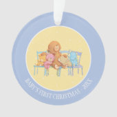 Vijf luide en kleurrijke Beren op stoelen Ornament (voorkant)