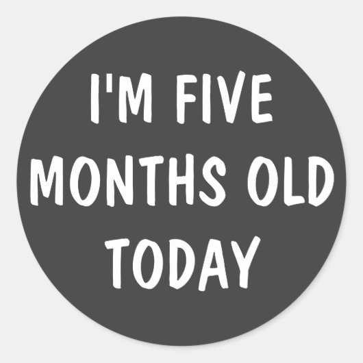 Vijf maanden oude Baby Ronde Sticker (Voorkant)