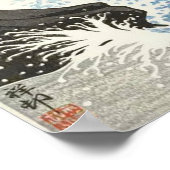 Vijf meeuwen boven turbulent zee door Ohara Koson Poster (Hoek)