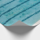 Vijf mensen zwemmen in een zwembad cadeaupapier (Hoek)