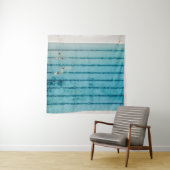 Vijf mensen zwemmen in een zwembad wandkleed (In Situ (horizontaal))