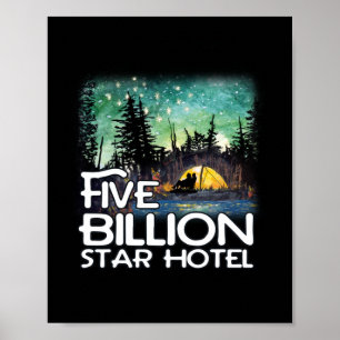 Vijf miljard Star Hotel Camping Poster