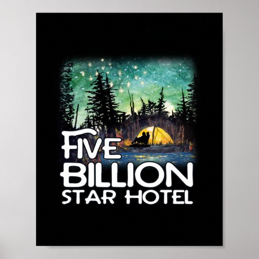 Vijf miljard Star Hotel Camping Poster (Voorkant)