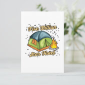 Vijf miljard Star Hotel Camping Tent Gift Bedankkaart (Staand voorkant)