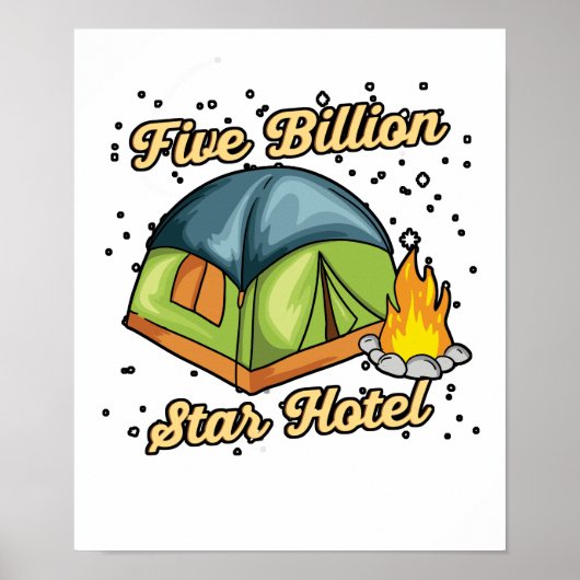 Vijf miljard Star Hotel Camping Tent Gift Poster (Voorkant)