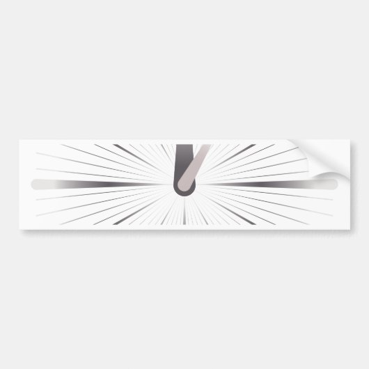vijf minuten bumpersticker (Voorkant)
