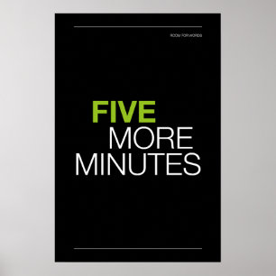 VIJF MINUTEN EXTRA – Slaapkamer Kunst aan de Muur Poster