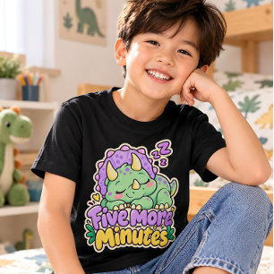 Vijf Minuten Meer Schattige Slaande Dinosaurus T-shirt