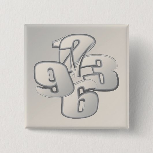 Vijf minuten terug vierkante button 5,1 cm (Voorkant)