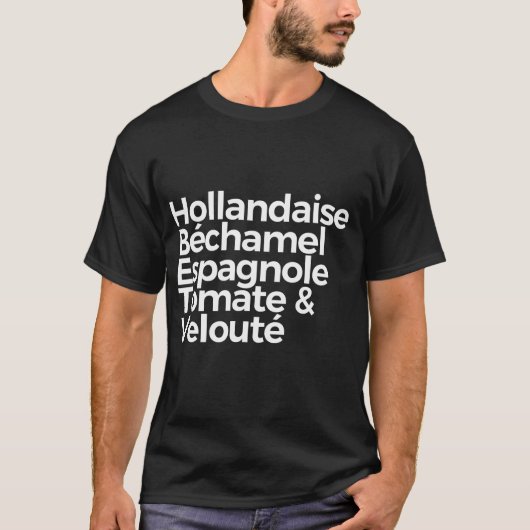 Vijf Moeder Sauces T-Shirt (Voorkant)