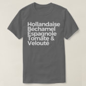 Vijf Moeder Sauces T-shirt (Design voorkant)