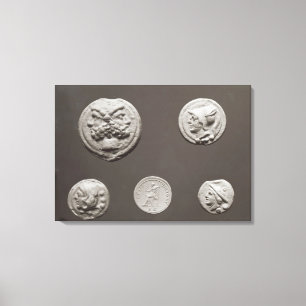 Vijf munten canvas afdruk