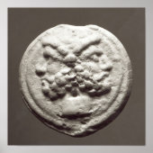 Vijf munten die Janus, Jupiter afbeelden Poster (Voorkant)