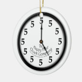 VIJF O'CLOCK CLOCK KERAMISCH ORNAMENT (Links)