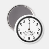 VIJF O'CLOCK CLOCK MAGNEET (Voorkant / Achterkant)