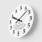 VIJF O'CLOCK CLOCK RONDE KLOK (Hoek)