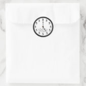 VIJF O'CLOCK CLOCK RONDE STICKER (Tas)