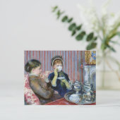 Vijf O'Clock Tea Mary Cassatt Fine Art Briefkaart (Staand voorkant)